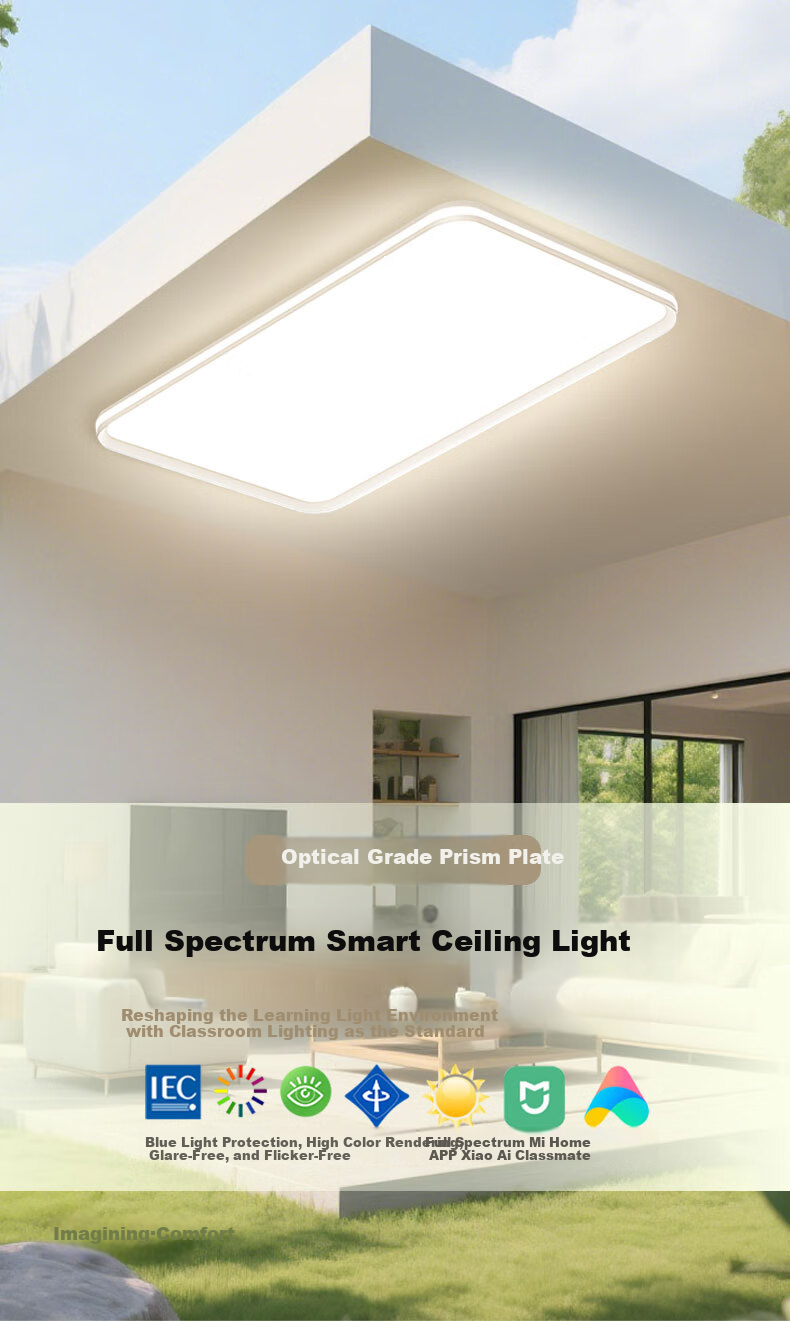 HD Full Spectrum Ceiling Light, Living Room Light, Main Light, Eye-Protecting LED Zhongshan Lighting Fixture, 26 Styles, Voice Control, High Brightness, Installation Included 1