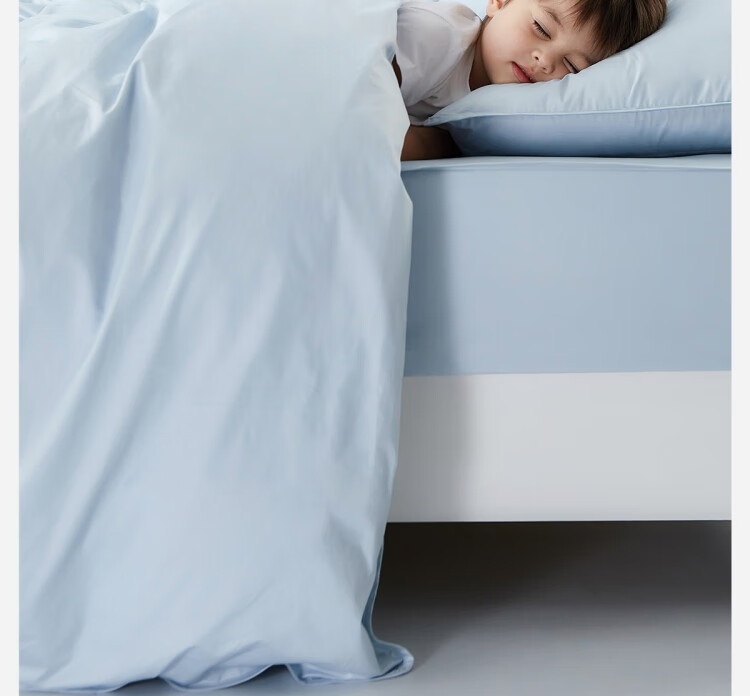 Shupiaoer 100% Pure Cotton Class A Duvet Cover, Washable Anti-Mite Bedding, Mite-Proof Duvet Cover - Blue, 200×230cm 12