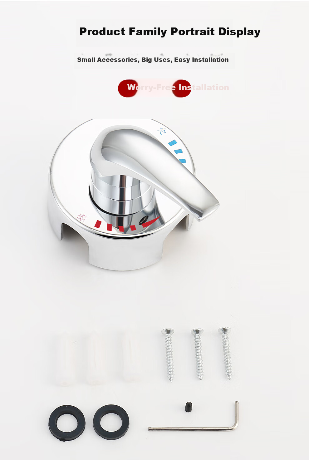 CVBAB Surface-Mounted Shower Mixing Valve Faucet, Water Heater Mixing Valve, Bathroom Cold And Hot Water Mixer CV1152 18