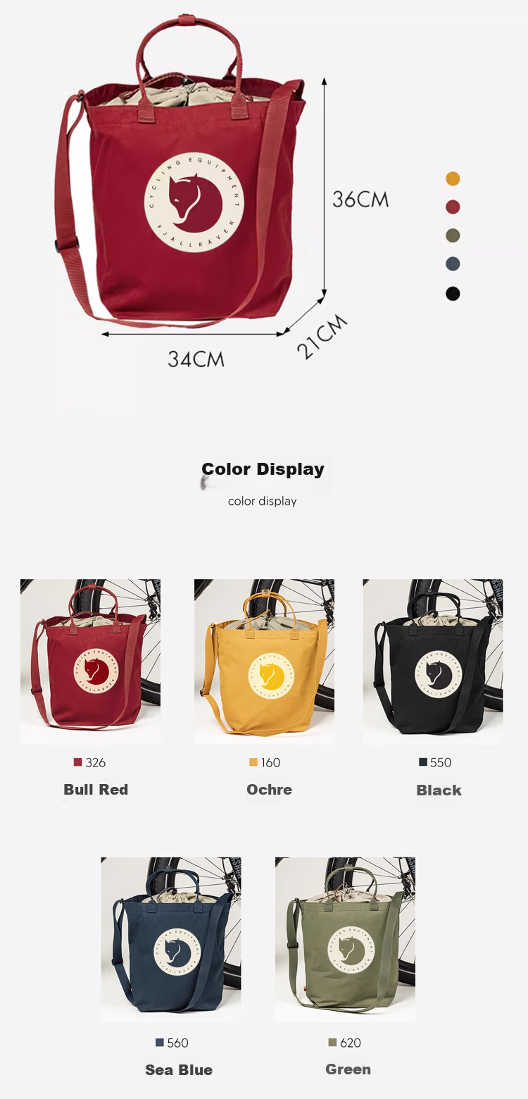 Arctic Fox Outdoor Cycling Tote Bag Large Capacity Hoja Tote Handheld Shoulder Bag 23200333-550 Black 20L 4