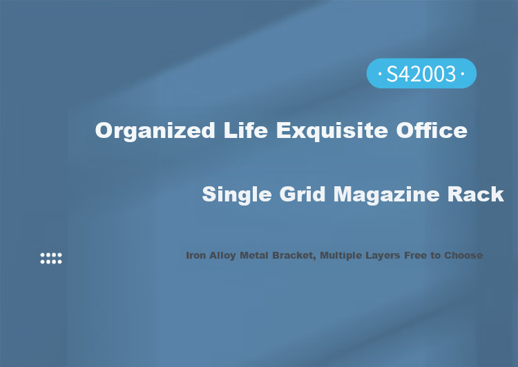 GuangBo Single-Grid Metal Magazine Rack, Brochure Display Stand, Floor-Standing Information Rack, Office Storage Shelf, Height 0.78 Meters, S42003 1
