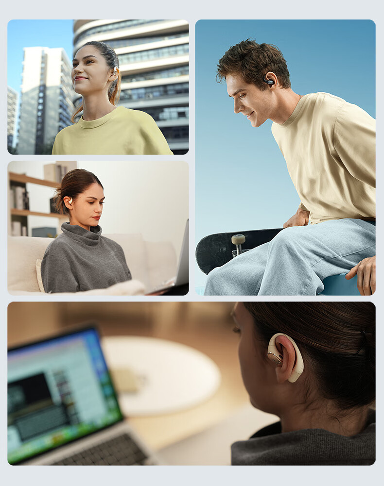 Mibro Open-Style Bluetooth Earphones for Sports And Running, Sweatproof Earbuds Compatible with Apple, Huawei, Xiaomi, Android - White 19
