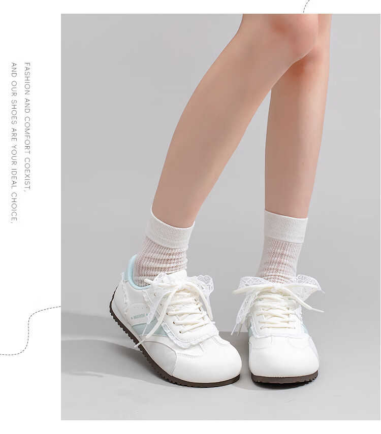 Warrior Women's Autumn Winter New German Training Shoes Flat Soft Sole Casual Student Sports Sneakers Beige Gray Pink 37 2