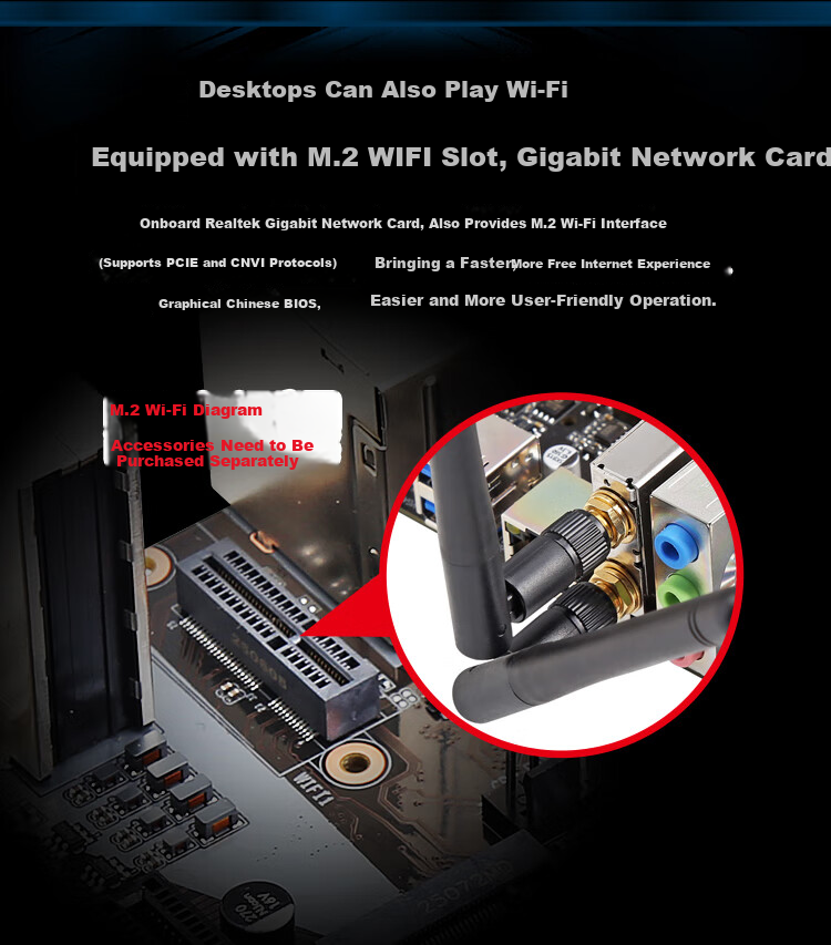 ONDA H610-VH4 (Intel H610/LGA 1700) Supports G6900/12100/13100 Entertainment And Office Motherboard 7