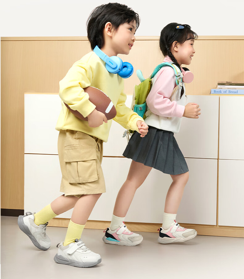 Ginoble Toddler Shoes, 18 Months to 5 Years Old, Spring 2025, Retro Children's Shoes for Boys And Girls, Spring And Autumn Style GW1698, Bright White/pink 2