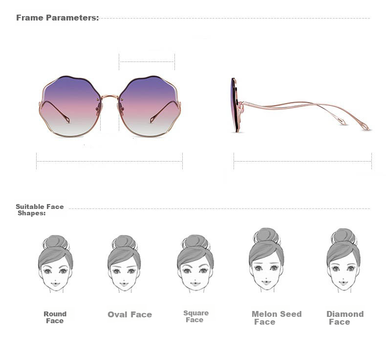 HELEN KELLER Sunglasses for Women, Elegant Slimming Glasses, Gradient Color Driving Anti-UV Specialized Eyewear H2108N02 6