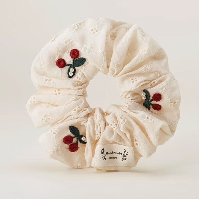 AJIDOU Cute Cherry-Shaped Hair Ties, Elegant Cherry-Style Hair Bands, Gift for Girlfriend Or Children, Mid-Autumn Festival Present