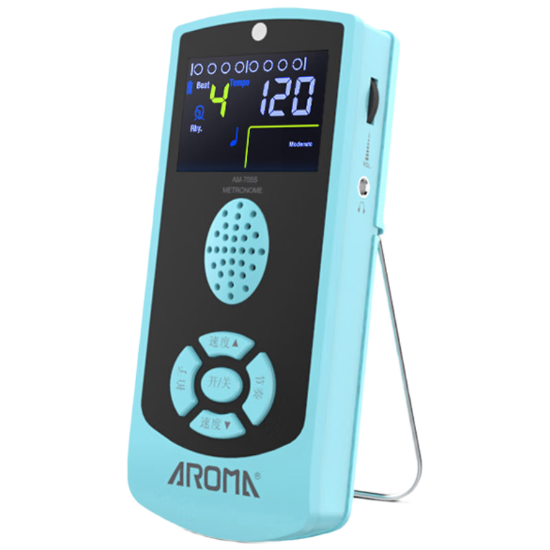 AROMA Vocal Electronic Metronome AM-705S Color Screen Blue for Piano Guitar Violin Drum Guzheng