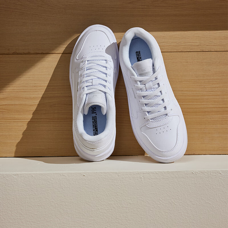 361° Women's Classic White Shoes for Autumn School Season Casual Board Shoes 682536622-1