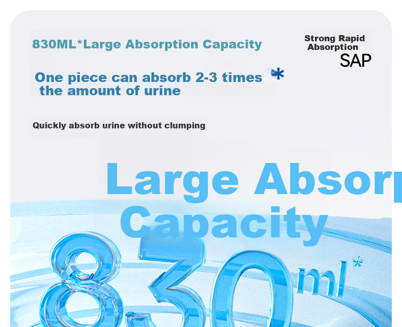 Aishule Adult Diapers Straight Strip L80 Pieces (Size 49*22cm), Odor-Resistant, Antibacterial, for Elderly And Postpartum Women, Incontinence Pads 6