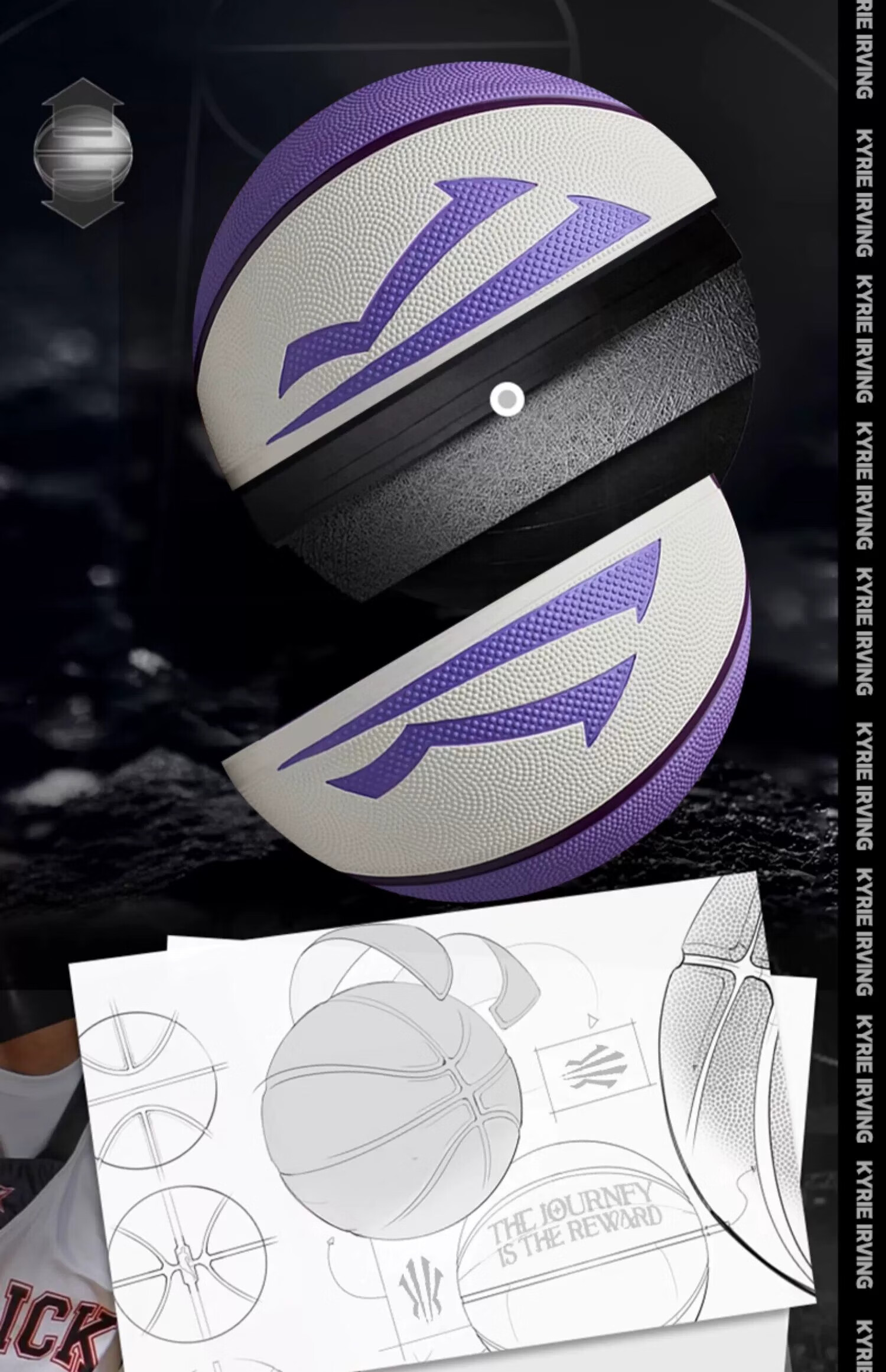 ANTA Owen Co-Branded Basketball for Adults And Teenagers, Indoor And Outdoor Training, Durable Standard Size 7 Rubber Basketball 6