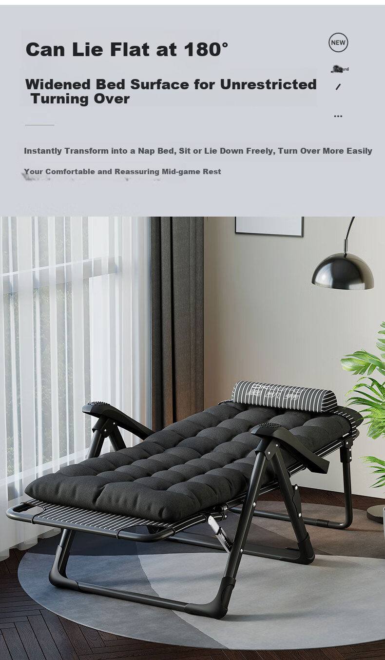 OKeefe Folding Bed, Lounge Chair, Office Nap Bed, Single Bed, Nap Chair, Accompanying Care Bed, Folding Chair, Camp Bed, Thickened Cotton Pad 5