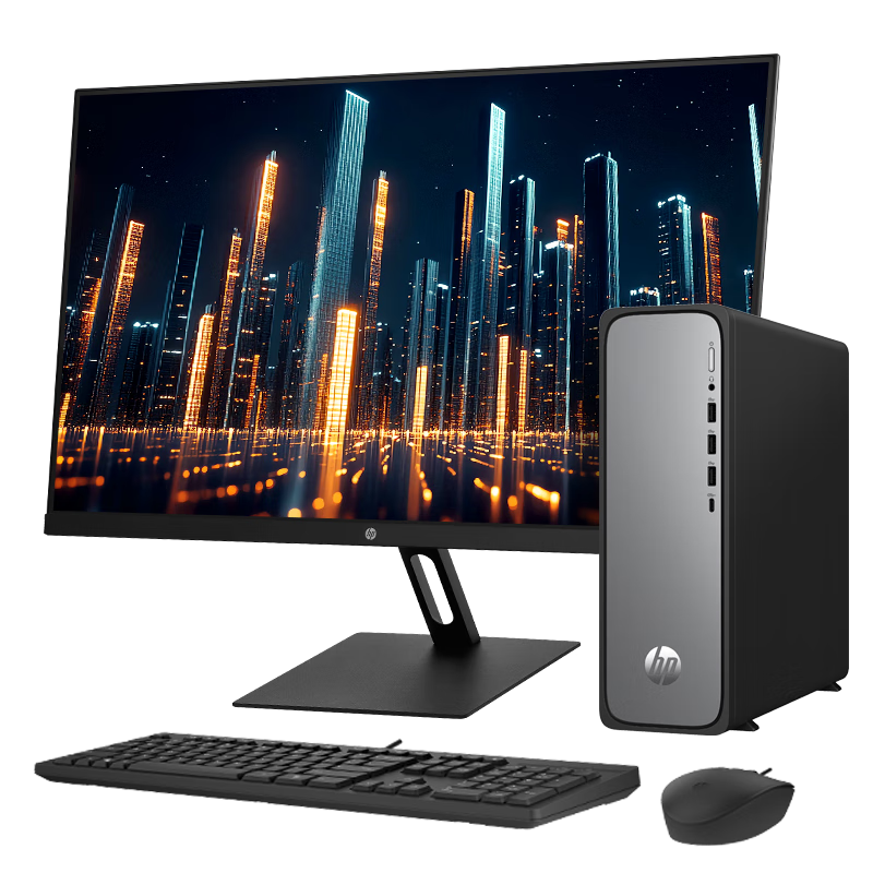HP Star Desk Slim Business Desktop Computer (I7-14700, 16GB DDR5 RAM, 1TB SSD, Five-Year On-Site Warranty) 23.8-Inch