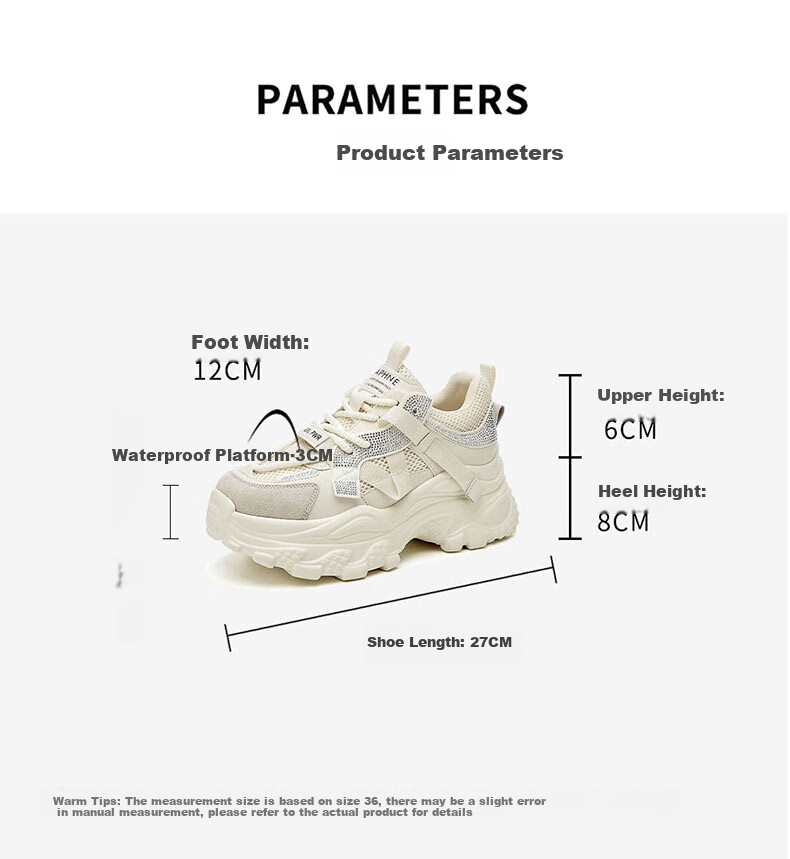 DAPHNE Chunky Sneakers for Women, Thick-Soled Trendy Versatile Casual Shoes, Height-Increasing Comfortable Sports Shoes, Travel Shoes for Women, Silver Red Color, Size 40 2