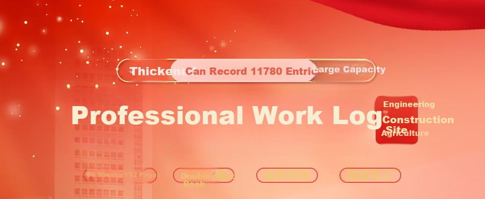 Longe Employee Time Record Book, 31 Days 2026 New Model, Worker Record Form B5 Large Size, Personal Construction Site Registration Book with Date, Large Grid, Customizable 1