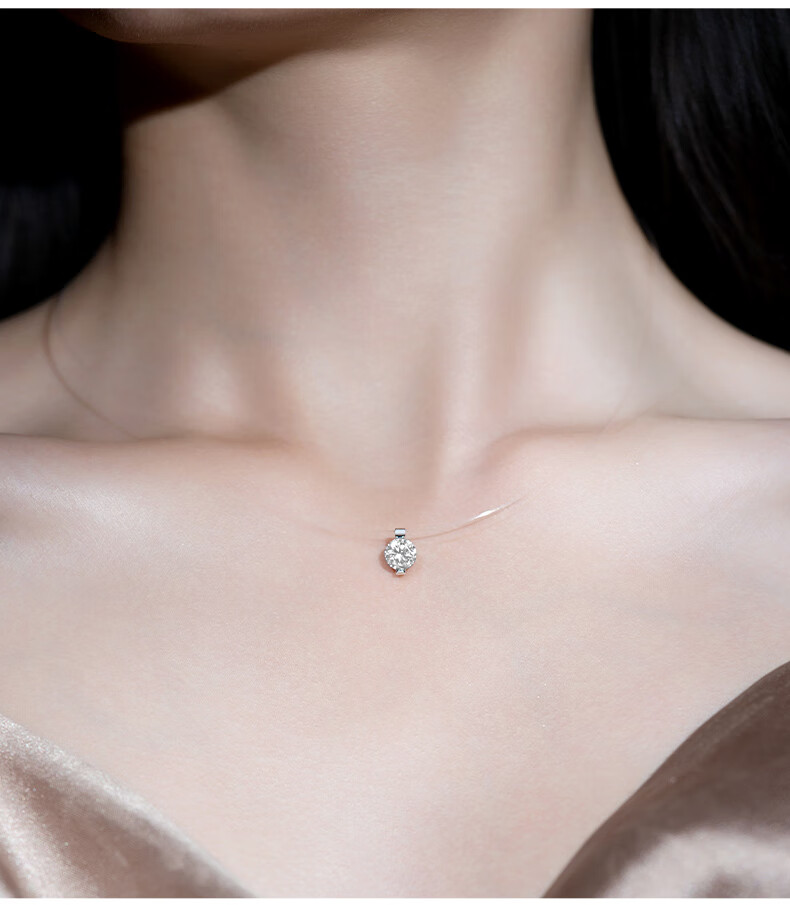 CHOW TAI SENG [Birthday Gift] *DC Mermaid Tear Collarbone Chain Pure Silver, Luxurious High-End Feel, Gift for Girlfriend 1