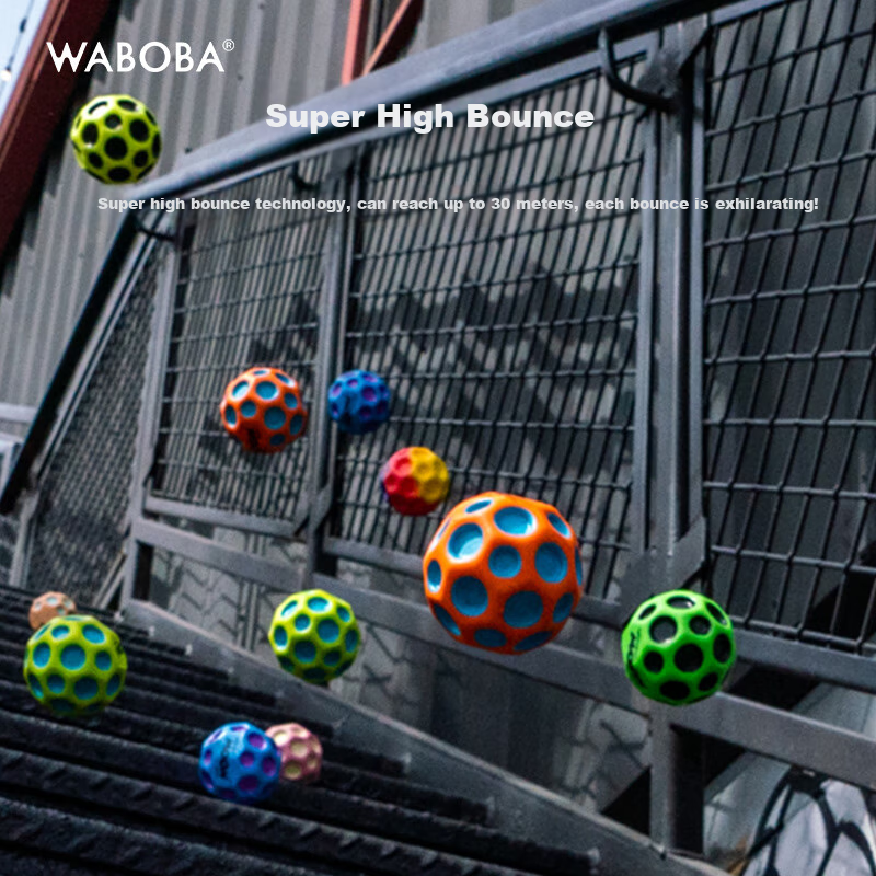 Мяч WABOBA Moon Ball с ремешком на запястье, высокоэластичный, для детей и взрослых, снимающий стресс, 1 шт.