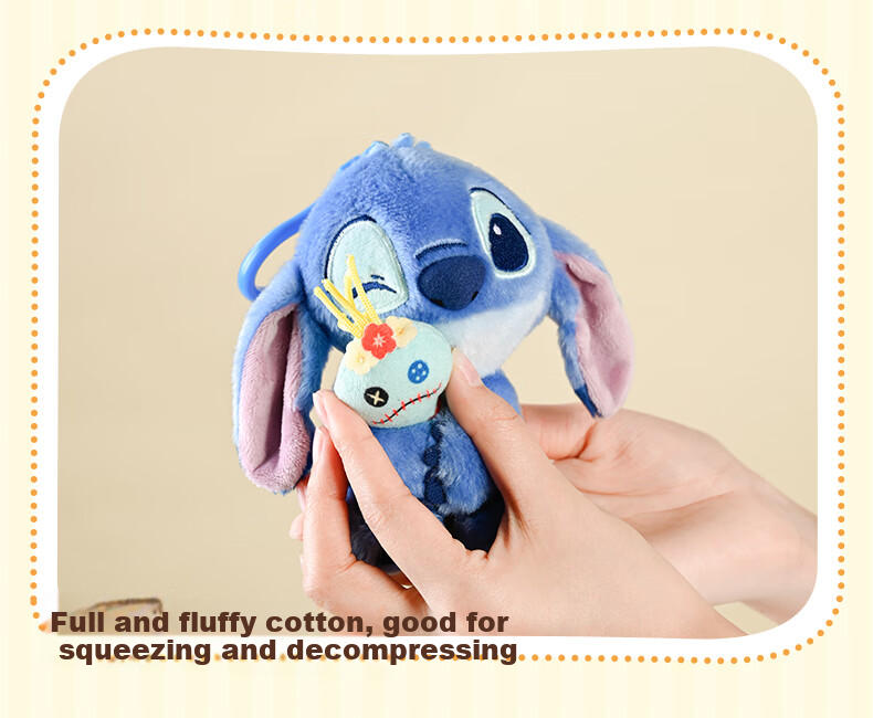 Disney Stitch Hug Small Gold Pendant, Stitch Plush Toy Doll, Birthday Gift for Girls And Childre 5