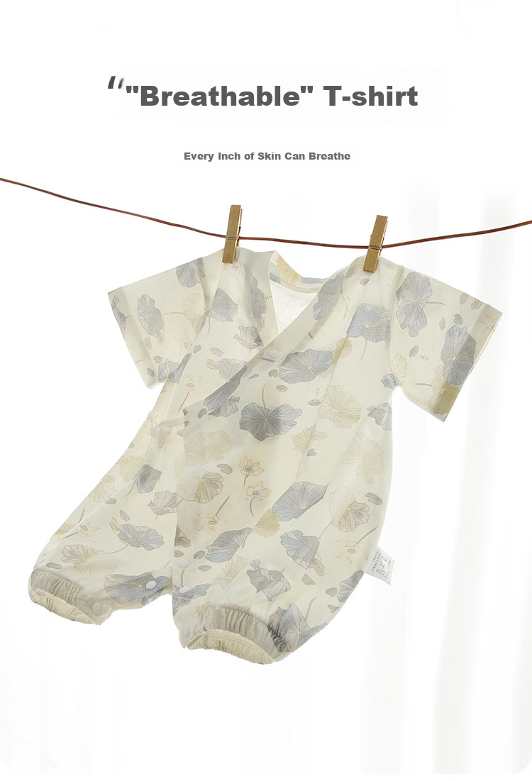 Qiaojiaoya Baby Clothes Romper Summer Thin Style Newborn Full Moon Girl Baby Short Sleeve Crawling Suit Summer Pure Cotton Pajamas 3