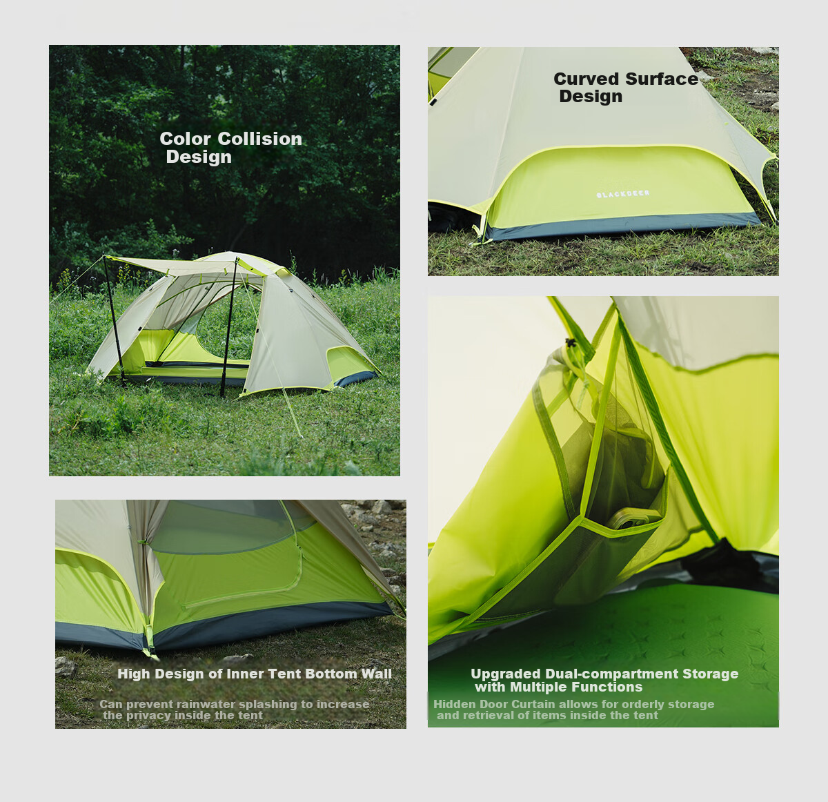 BLACKDEER Outdoor Picnic Mat, Park Barbecue Ground Mat, Camping Ultrasonic Moisture-Proof Mat, Grass Crawling Mat, 200 15