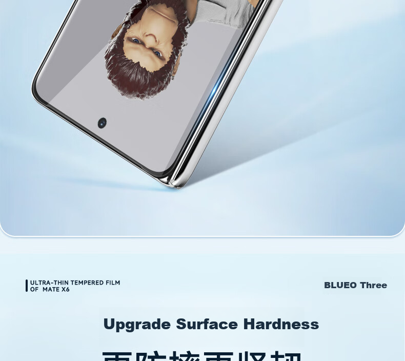 BLUEO Compatible [Front Frame Version] Huawei Mate X6 Screen Protector, Tempered Glass Film for Mate X6, Curved Full Adhesive Anti-Drop Anti-Fingerprint Phone Protective Film 9