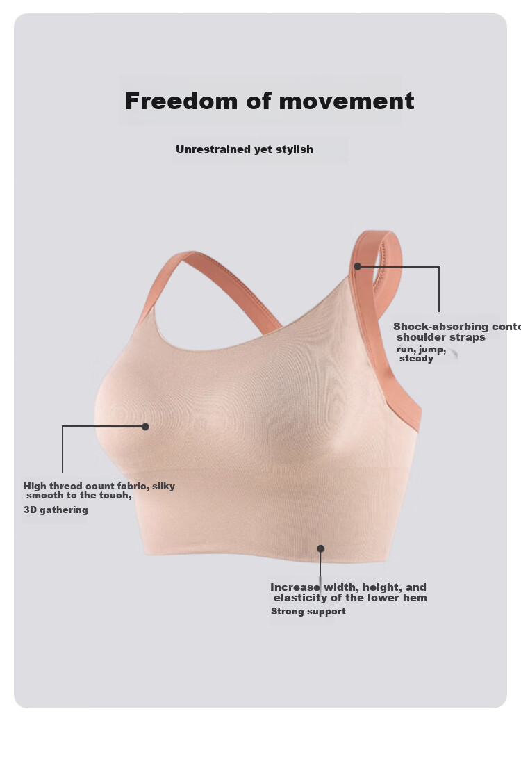 FitonTon Sports Bra for Women, Push-Up, Anti-Shock, Fitness, Anti-Sagging, Yoga Wear, Training Bra, Beautiful Back Bra for Outer Wear 3