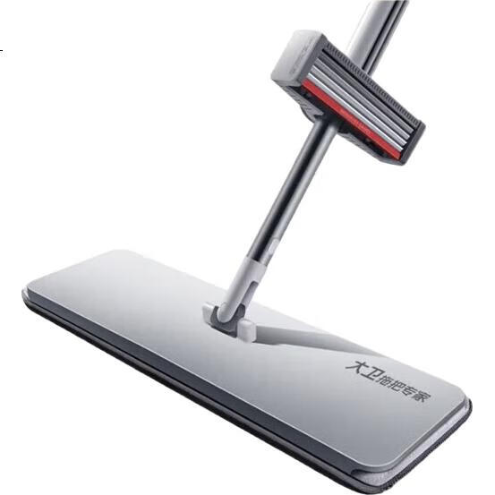 Швабра Dawei Flat Mop, 40см, 133см, 2 насадки из ткани P12, без ручного мытья, 5-слойная скребок для грязи
