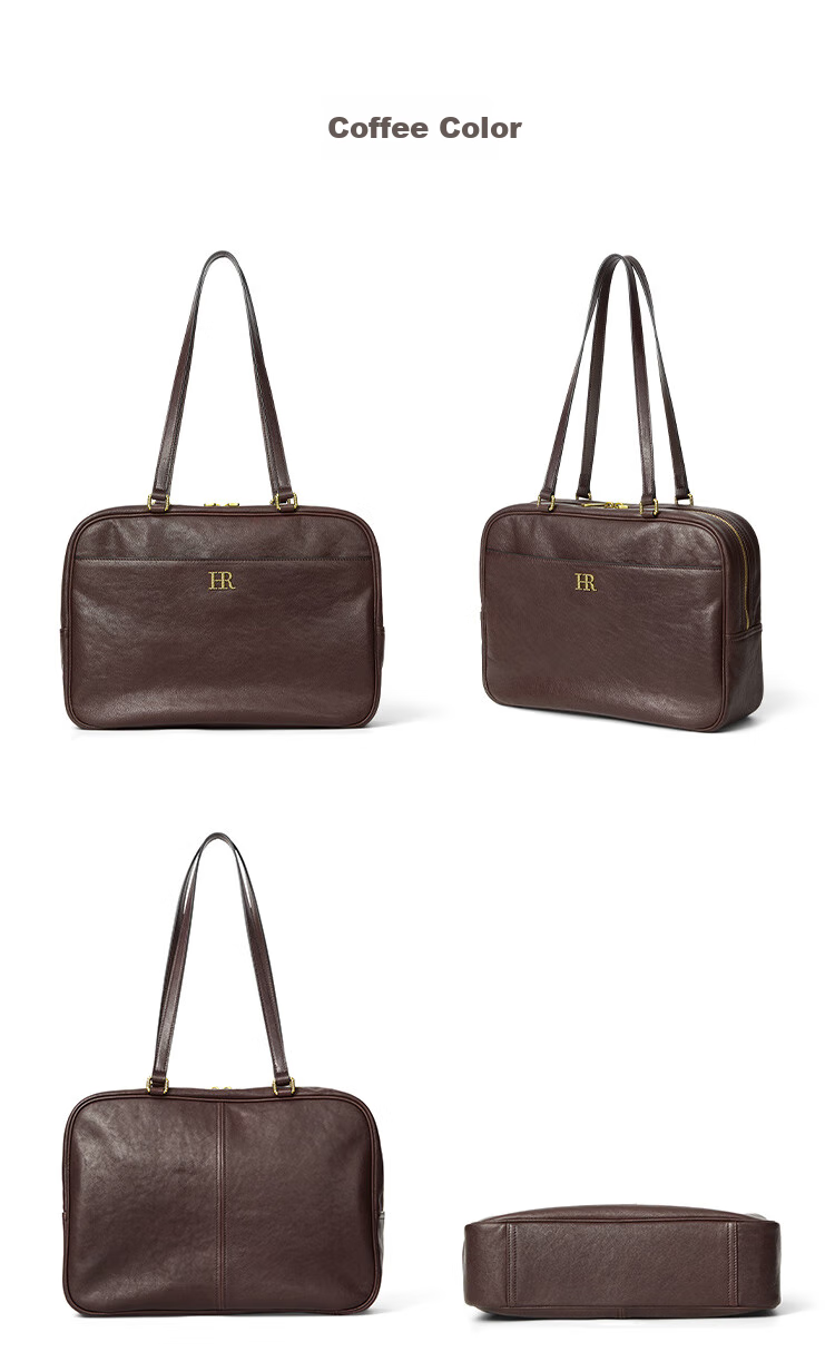 HR Handbag, Women's Bag, Vegetable Tanned Leather, Ladies' Underarm Bag, Light Luxury High-End Shoulder Commuter Bag, Women's Birthday Gift 23