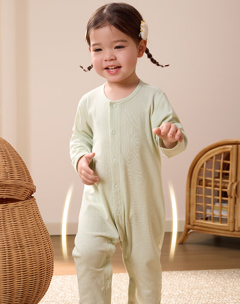 Shiyuejiejing Baby Romper, Summer Onesie for Boys And Girls, Class A Cotton Bodysuit, Long-Sleeve All-Season Home Wear 11