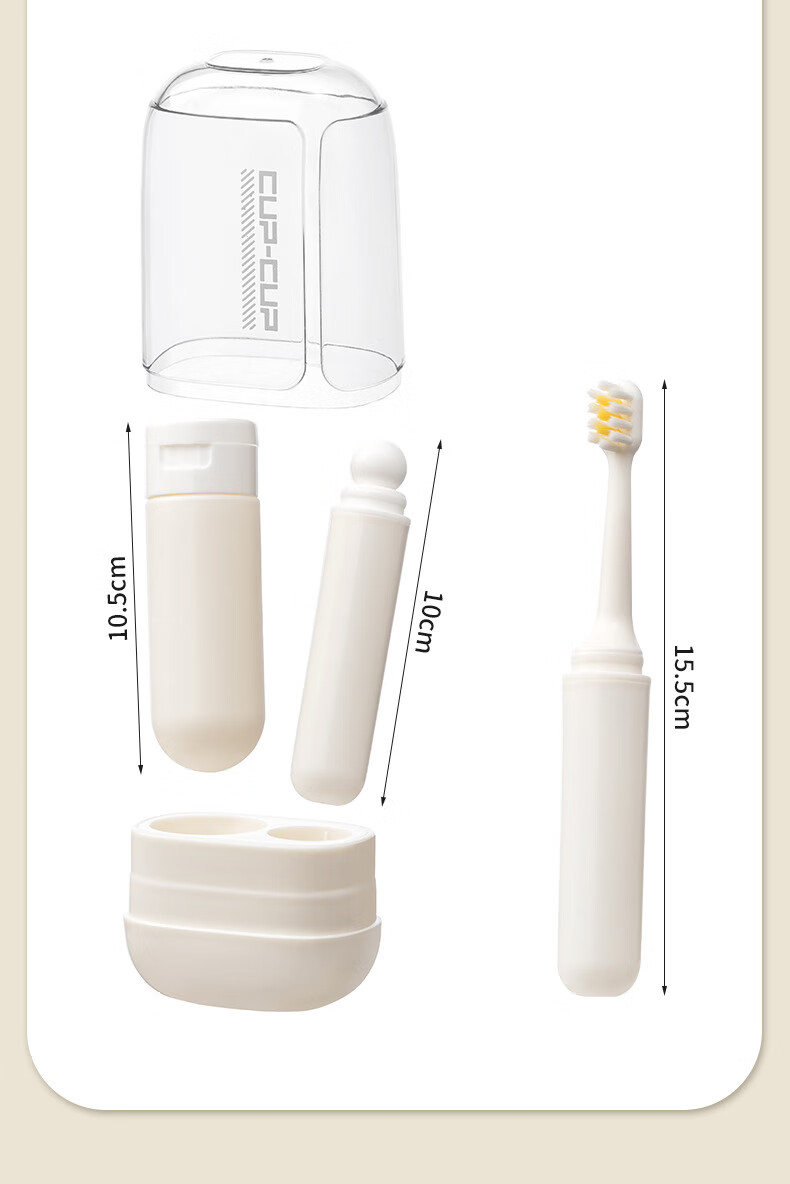 Shouli Three-In Folding Mouthwash Cup, Mini Travel Mouthwash Cup Set, Portable Toothbrush Cup for Tourism 3