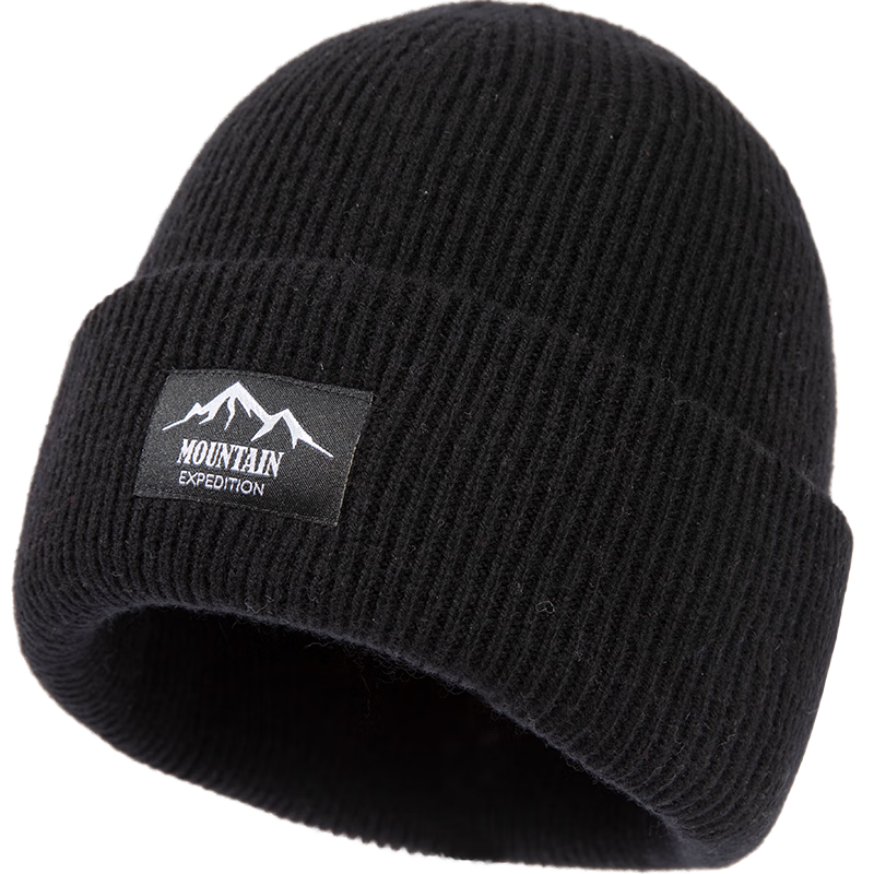 Siggi Pure Wool Thickened Double-Layer Knit Winter Beanie Warm Cold Weather Hat for Men