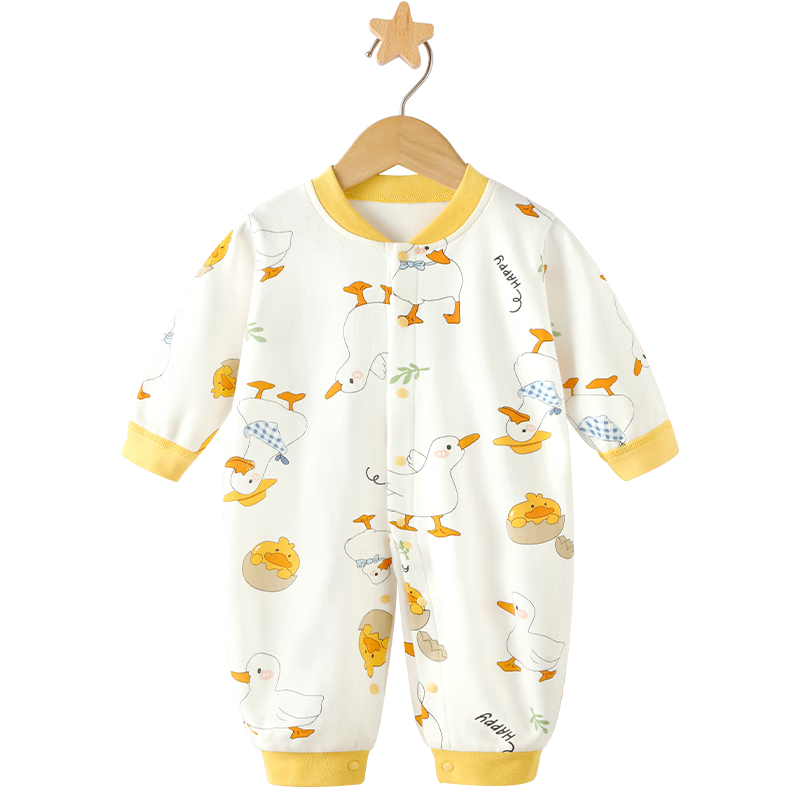 Badi Badi [Gift for Expectant Moms] Spring and Autumn Pure Cotton Romper Jumpsuit for Infants and Toddlers, 90cm