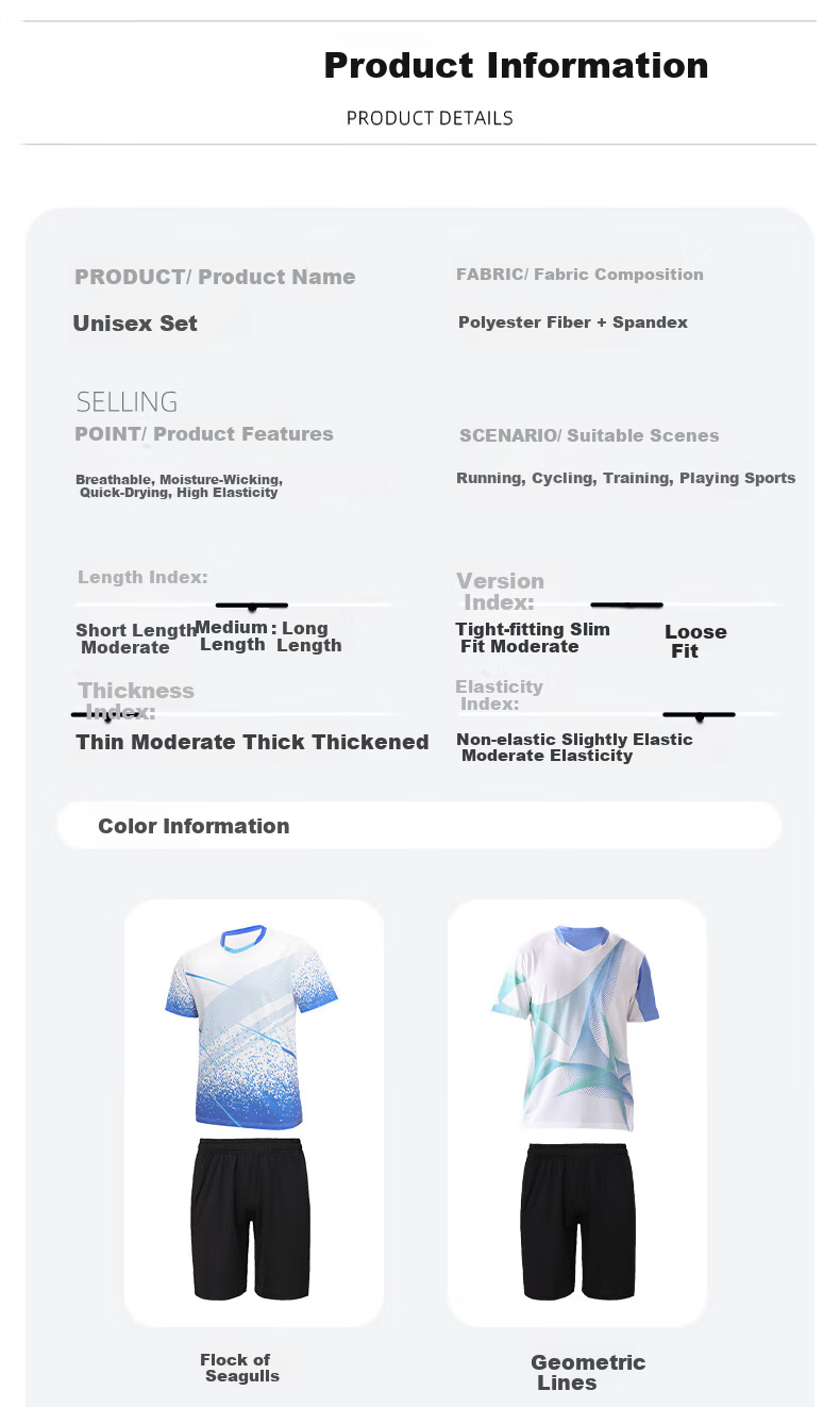 Fandimu Badminton Outfit for Men And Women, Sports Set for Fitness, Running, Track And Field Training, Seagull Short-Sleeve Two-Piece Set for Men 2XL 6