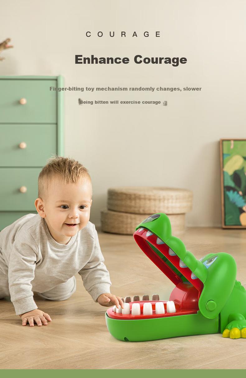 GOLDLOK Finger-Biting Crocodile Children's Toy, Parent-Child Interactive Game, Party Prank, Stress Relief, Birthday Gift for Ages 3-6 8