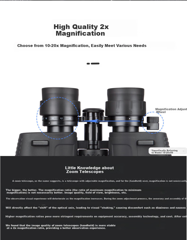 BOSMA Hunter 2nd Generation 16X50 Binoculars, High Magnification, High Definition, Low-Light Night Vision, Large Eyepiece, Bee-Hunting, Landscape Viewing, And Stargazing Telescope 14