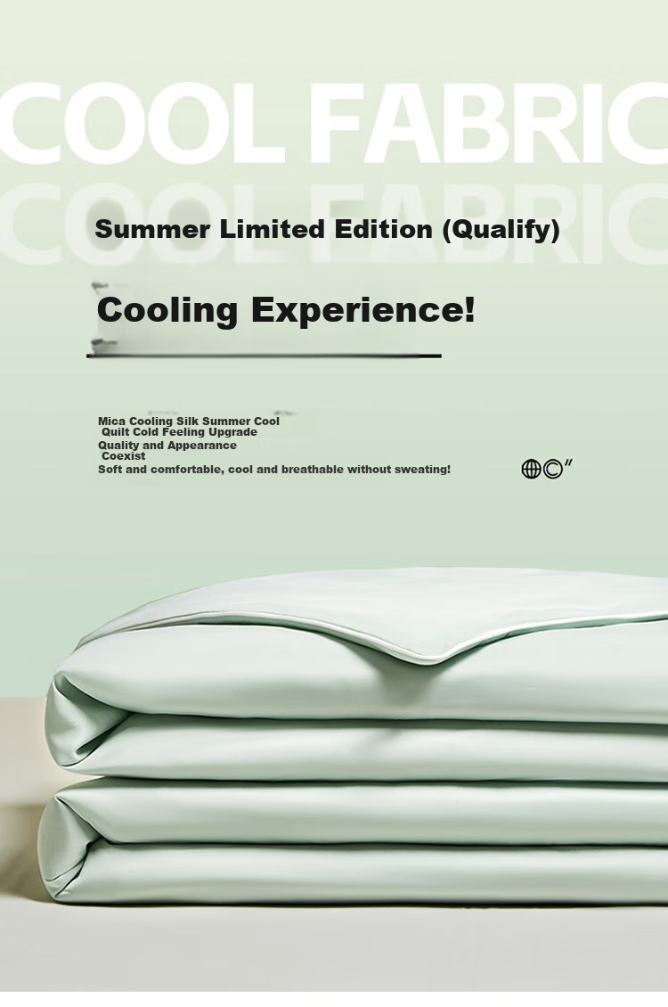 Wuyinliangpin Class A Cooling Air Conditioning Quilt, Washable Summer Cool Quilt, Cooling Value 0.29, Water Green, 2.0m*2.3m 2