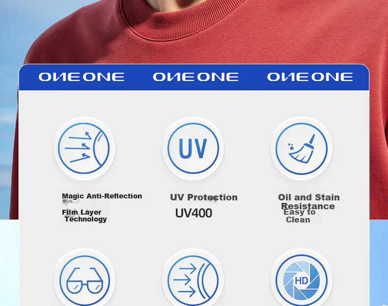 One&one [Can Be Fitted with Prescription Lenses] Polarized Sunglasses, Lightweight, Unisex, UV Protection, for Driving, Night Vision Glasses 4