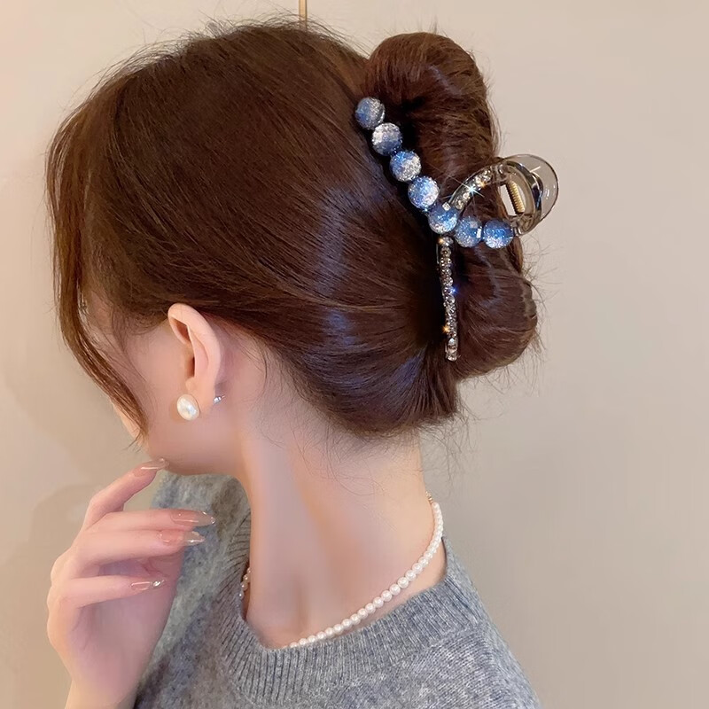 Jianyingshu Light Luxury Sparkling Hair Claw Clip New High-End Hairpin for Women 2