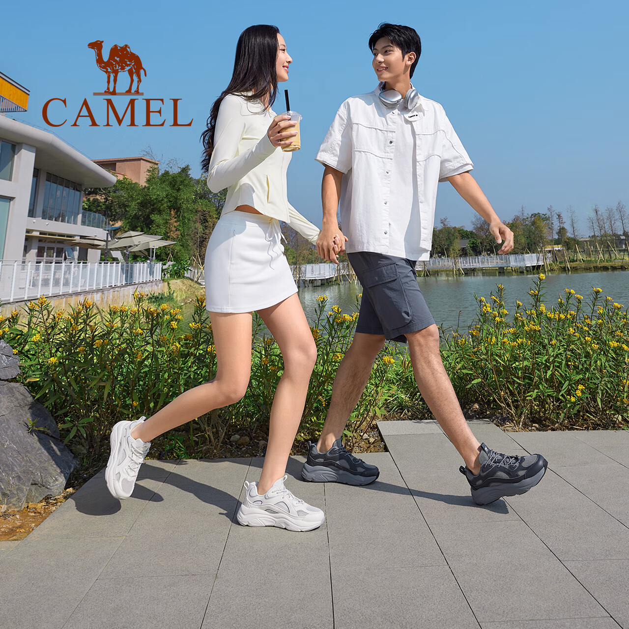 CAMEL Outdoor Casual Shoes, Thick-Soled Dad Sneakers, Men's Sports Shoes, Fashionable Versatile Height-Increasing Comfortable F15B693027 41