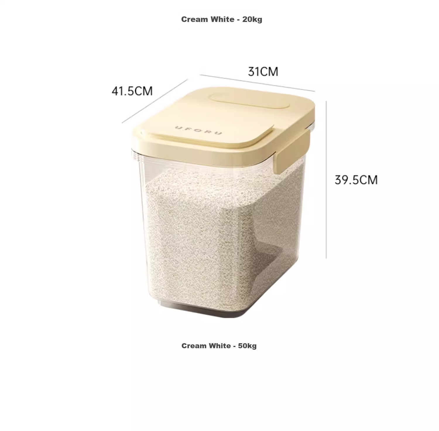MUYA Rice Container, Household Insect-Proof And Moisture-Proof Sealed Rice Storage Box, Flour Container, Grain Storage Jar, Rice And Cereal Storage Box 17