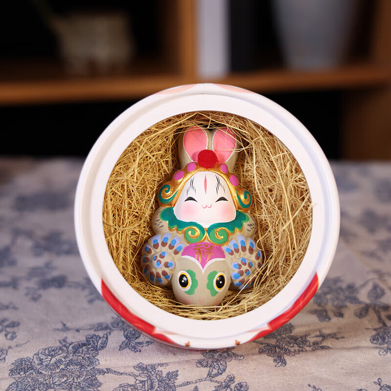 Jitufang Intangible Cultural Heritage National Trend Office Home Desktop Decoration Birthday Mid-Autumn Festival Gift Lucky Rabbit (Sheep)