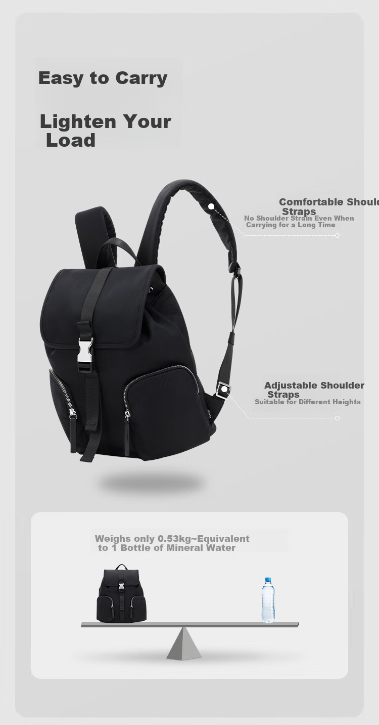 JD Original Women's Backpack, Business Commute Laptop Bag, Lightweight Casual Travel Bag with Multiple Pockets, Water-Resistant 7