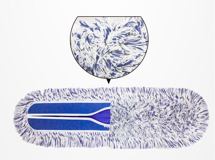 Jiebishi Flat Mop, Commercial Large Dust Pusher 90cm with 1 Cloth, Cotton Yarn Canvas Wet And Dry Dual-Use Tile Absorbent Cotton Gauze 7