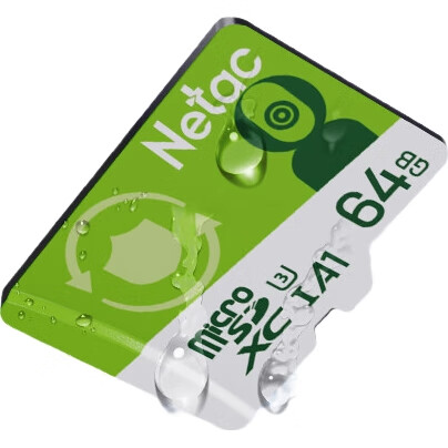 Карта памяти Netac 64GB TF (Micro SD) A1 U3 V30 для видеорегистраторов и систем видеонаблюдения
