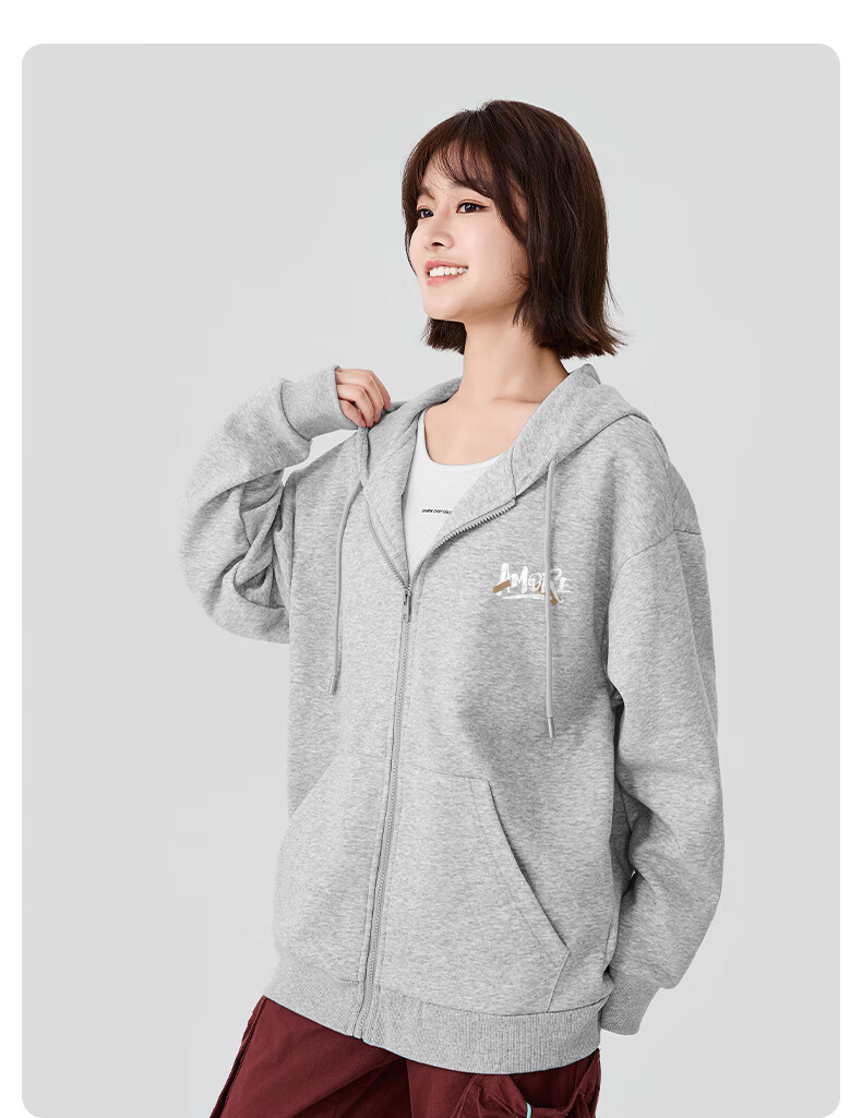 Baleno Men's Hooded Sweatshirt Autumn Youth Sports Casual Zip-up Long Sleeve Loose Trendy Jacket 4
