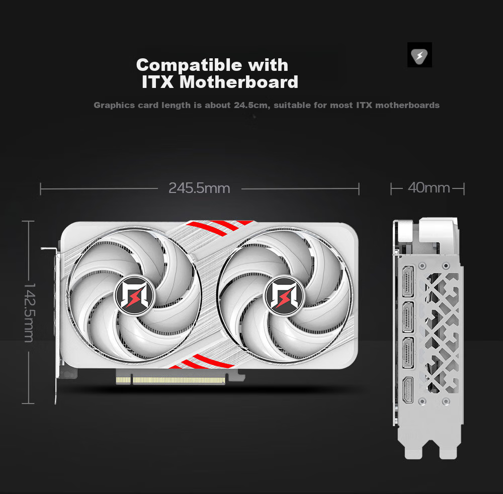 Gainward GeForce RTX 5060 Ti Tuxedo X2PLUS OC 8GB Gaming Graphics Card DLSS 4 eSports Gaming/Design Editing/AI Local Deployment/Streaming Entertainment 4