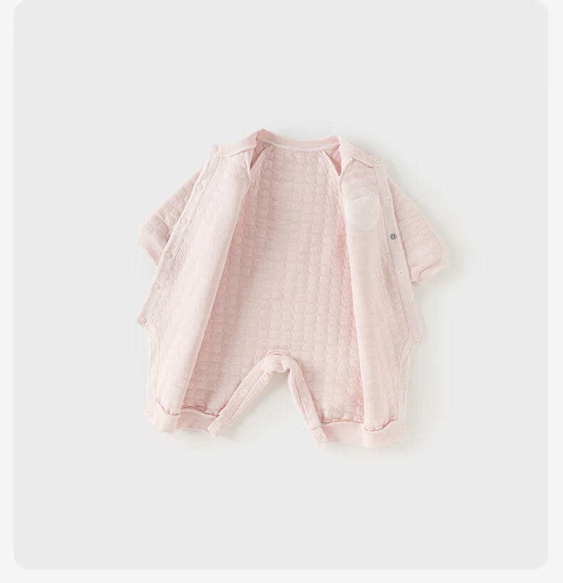 DAVE & BELLA Newborn Class A Quilted Romper Baby Boys Autumn Winter Antibacterial Mite-Resistant Girls One-Piece Suit 8