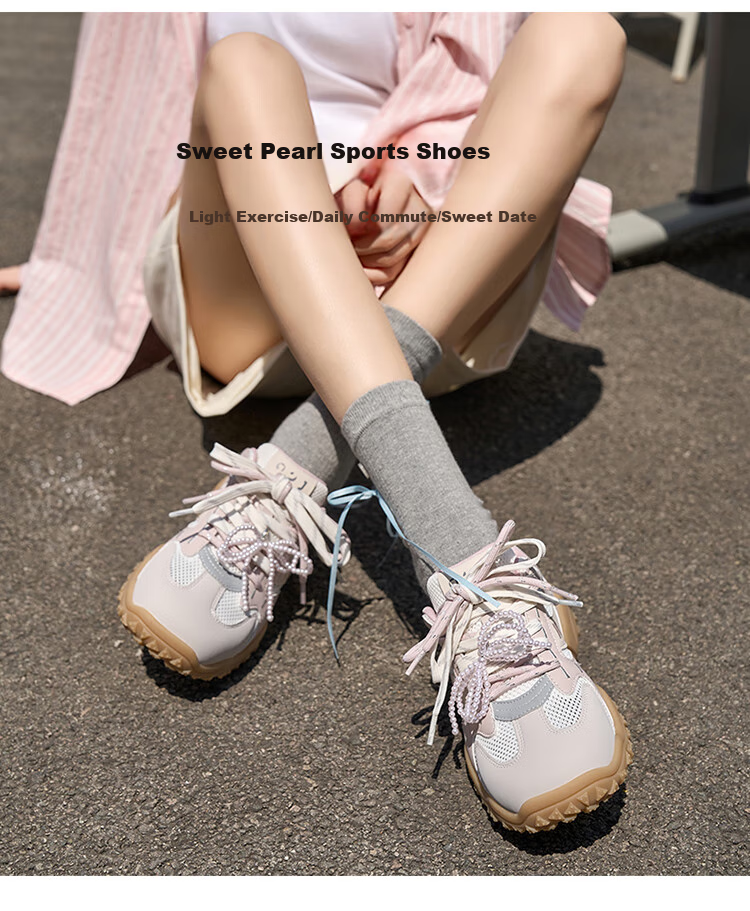Josiny [Celebrity Style] Dexun Women's Shoes, Spring And Autumn Fashion Sneakers, Soft-Soled Round-Toe Casual Shoes, Gray-Blue, Size 37 7