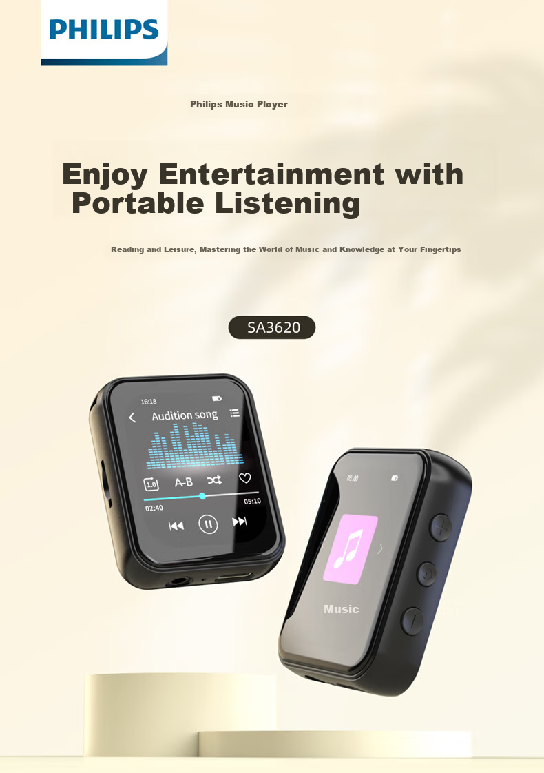 PHILIPS SA3620 MP3 Player, Portable for Sports, High School Student-Specific Lossless Music Player, 32GB 1