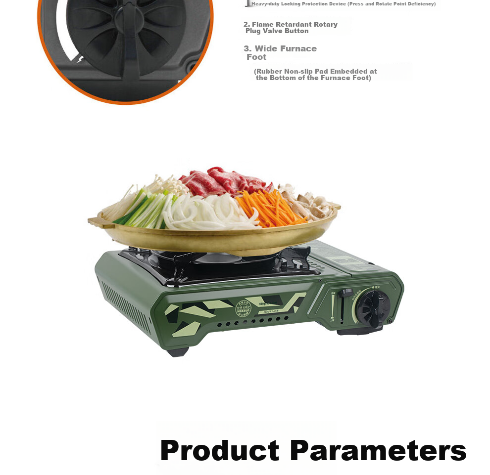 Jauto MAXSUN Outdoor Portable Gas Stove MS-2900HC, Propane And Butane Fuel, Camping Stove 15